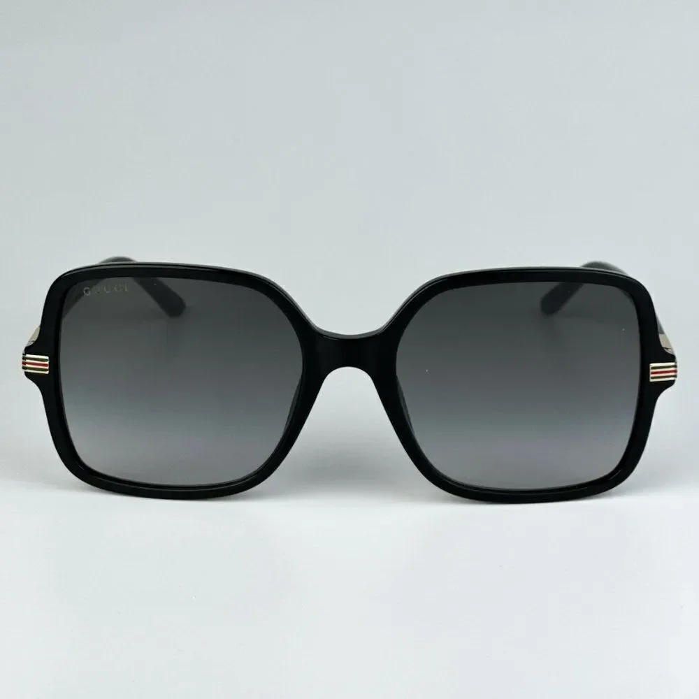 NEW Gucci GG1449S 001 Black Grey Women Square Sunglasses GG 1449S - Picture 2 of 11